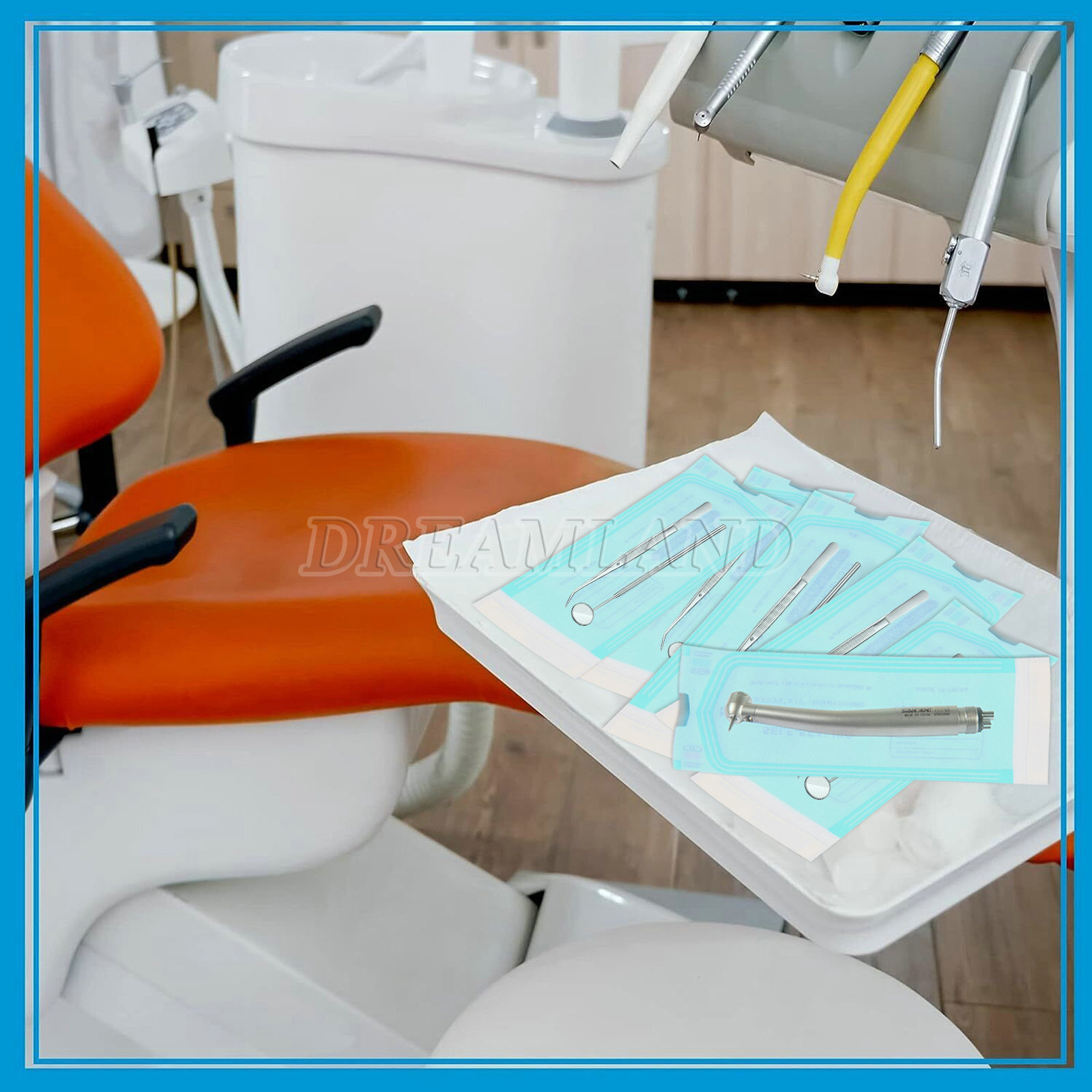 200PCS Self Seal Pouch Sterilization Bag Pouches Dental Medical 3.5" x 10"