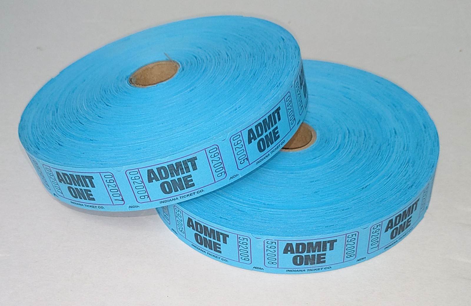 2 Rolls 4,000 Admit One Tickets Carnival Fun Fair Festival Raffle Blue