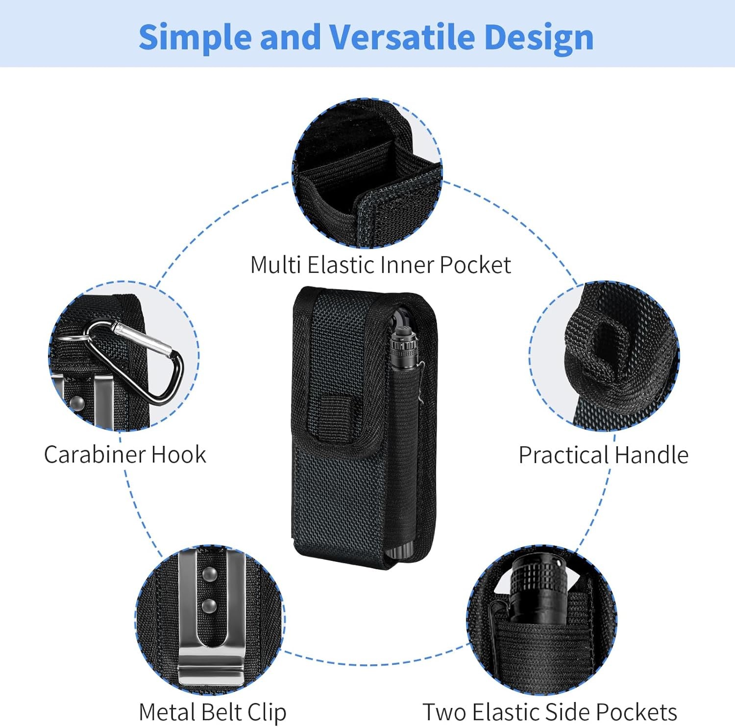 Multitool Sheath EDC Pouch Case Belt Clip Tool Holder Bag Camping Hiking Pocket