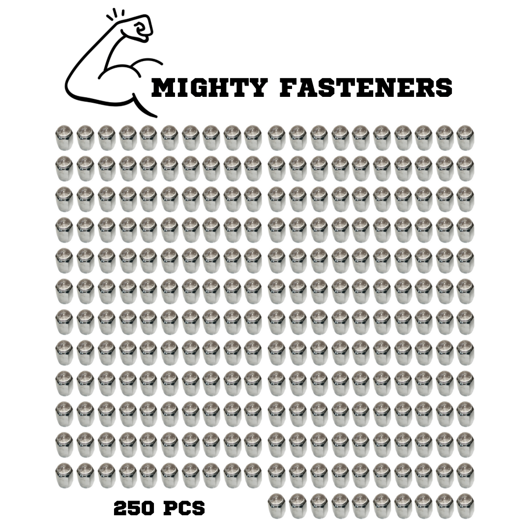 Solid 304 Stainless Steel Electropolished Acorn Lug Nuts 1/2 - 20