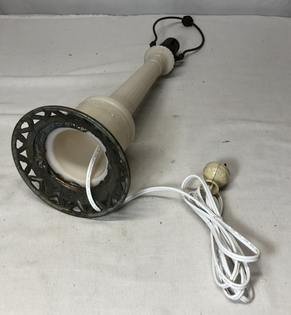 Alacite Lamp Antique Art Deco Light Fixture Vtg MCM Table Lamp USA #L14