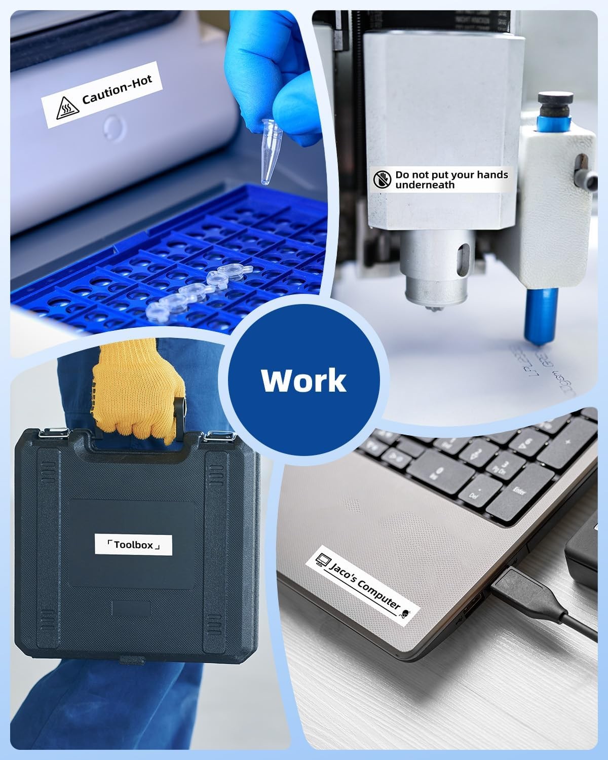 5PK TZE-241 Tape 18mm Laminated White Compatible for Brother P-Touch US seller