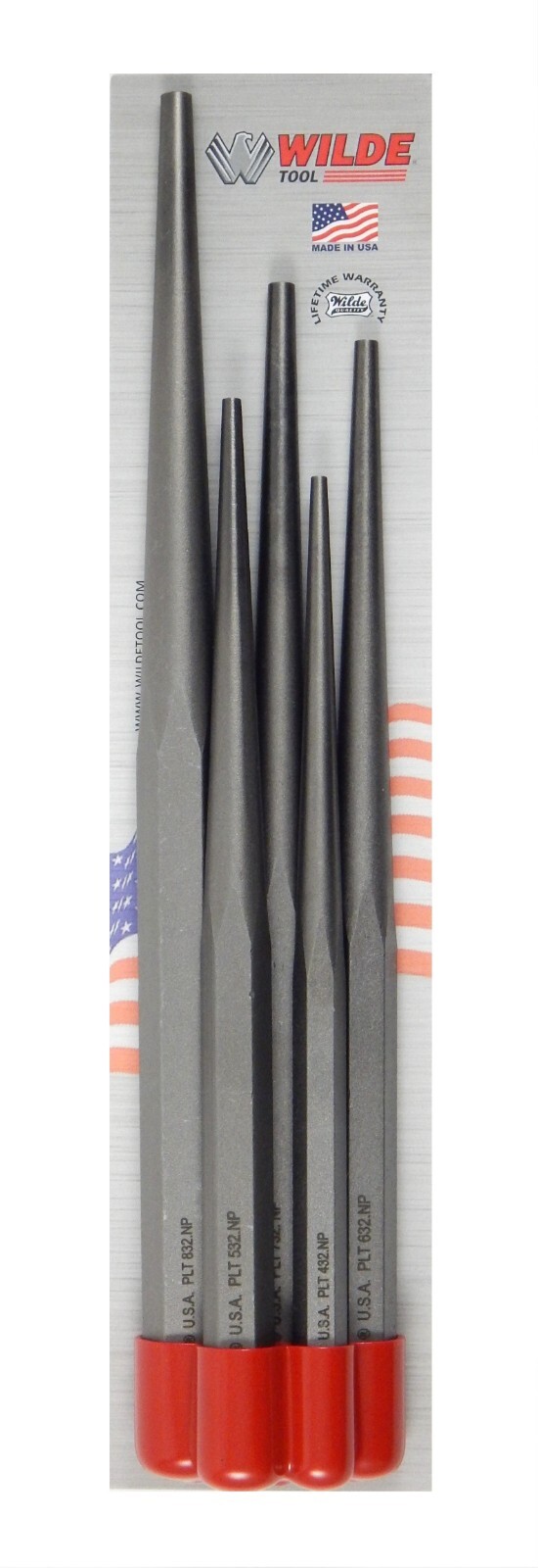 Wilde Tool 5pc Extra Long Taper Line up Drift Punch Set Professional MADE IN USA