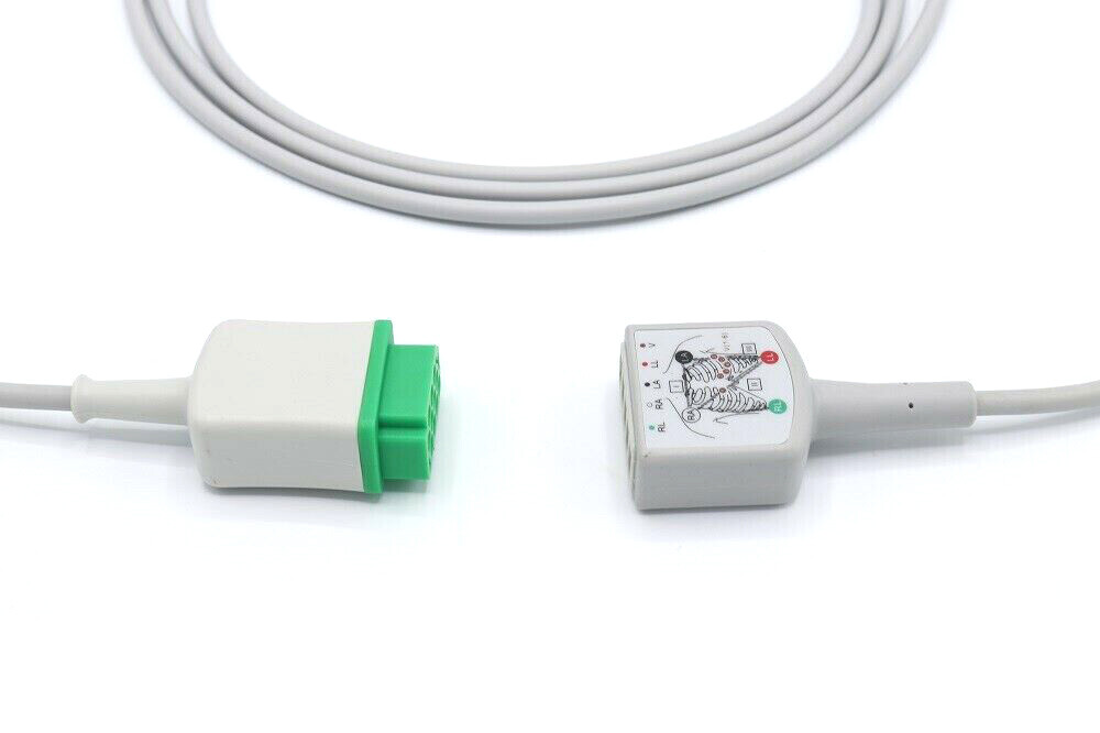 GE Healthcare Vivid 7 11 Pin 3/5 Leads Trunk ECG Cable - Same Day Shipping