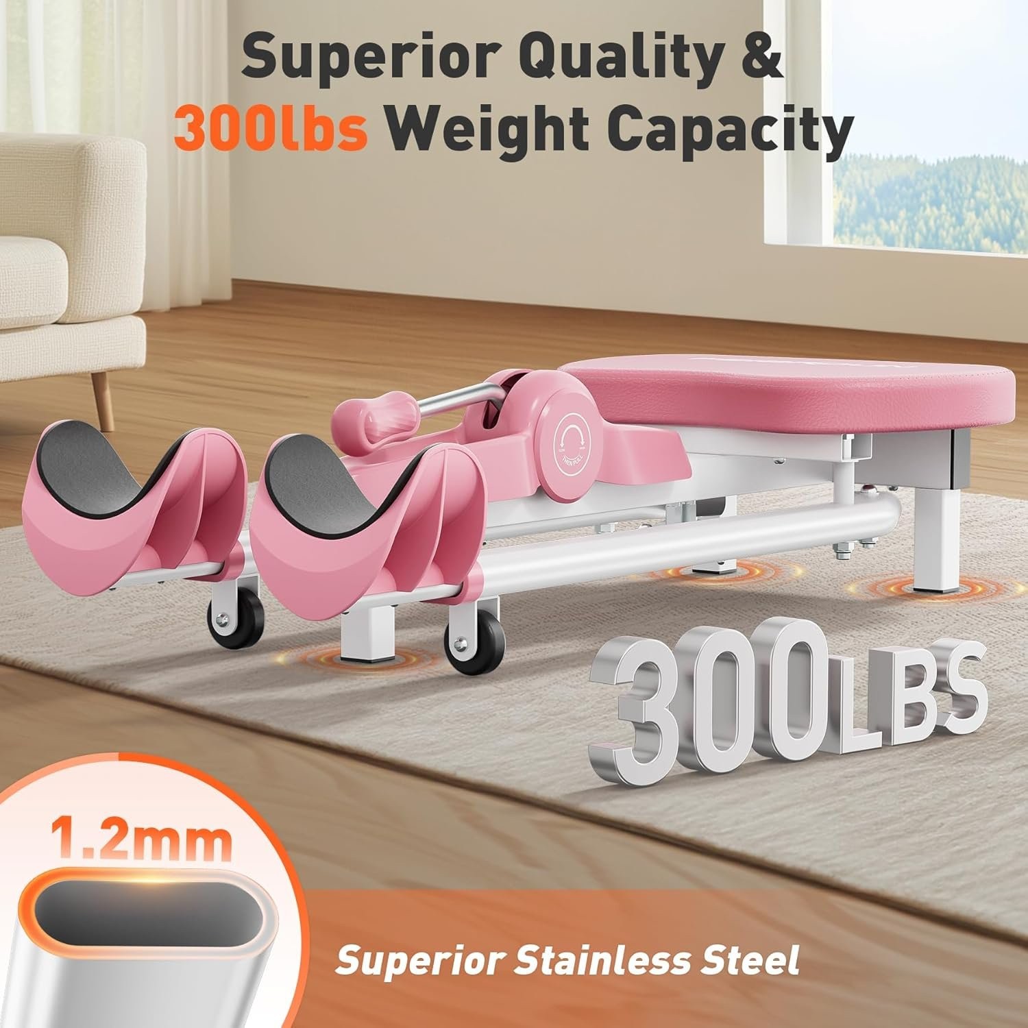 Adjustable Leg Stretcher Machine with 6-Level Inclination System 330lbs Capacity