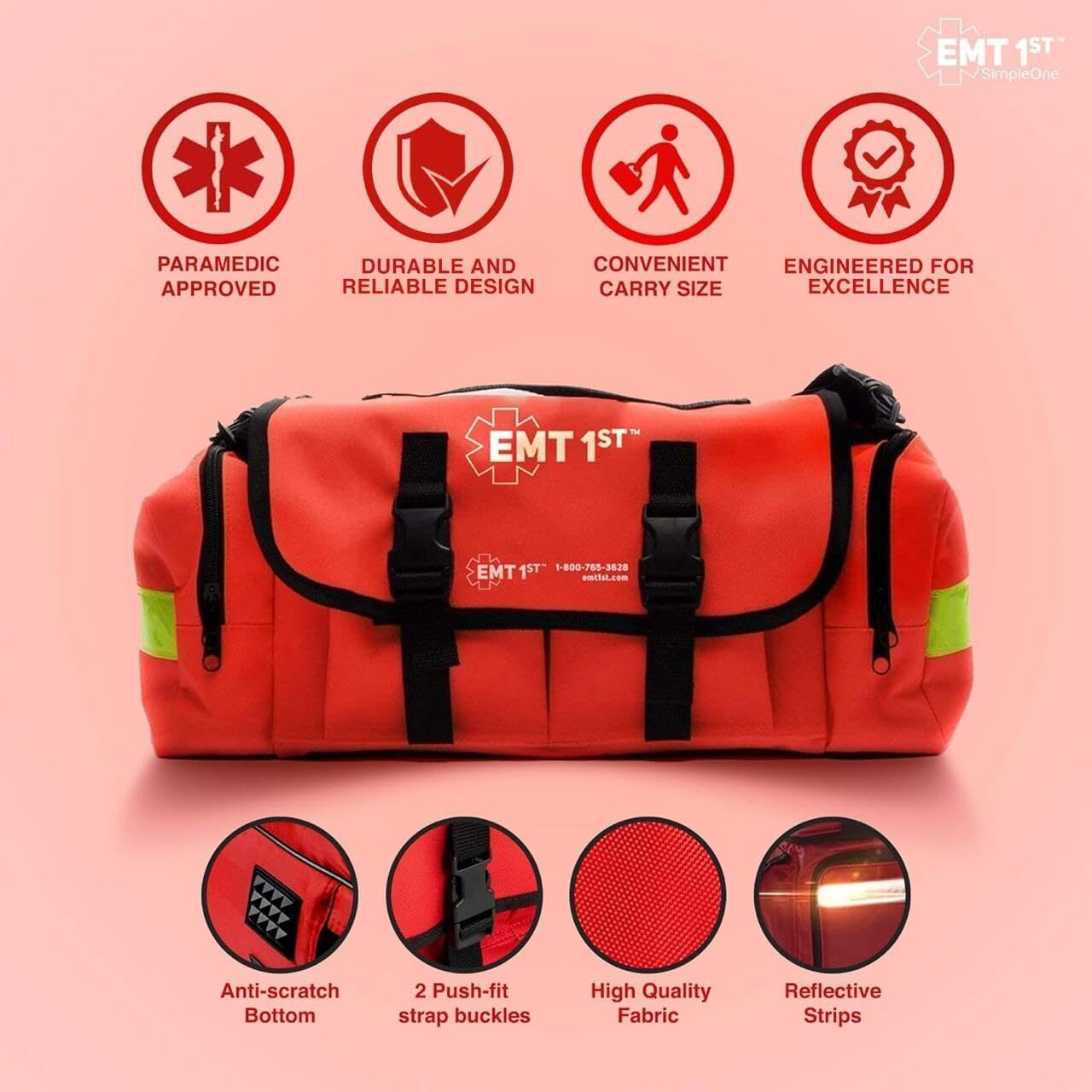 EMT 1st Emergency Responder First Aid Bag | Medical Trauma Bag EMPTY BAG ONLY