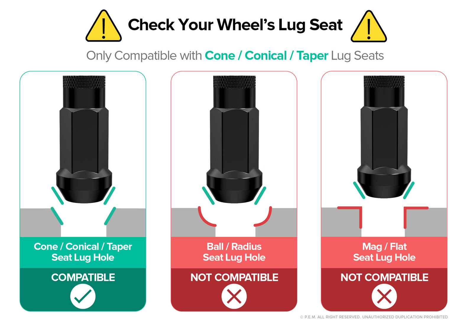 20pc 12x1.5 Lug Nuts w/ Socket, Black, Cone Seat, Extended Tuner Racing Open End