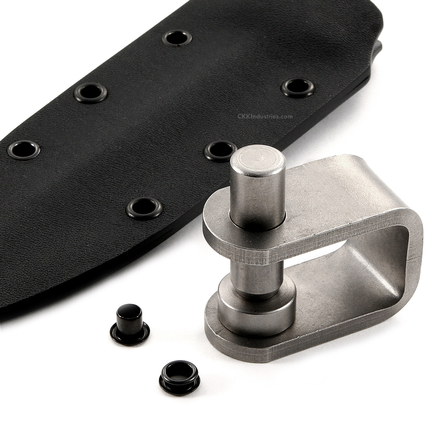 (#8-8) - (1/4in) - Black Kydex Holster Eyelets - (25, 50, 100 Qty.) - (USA Made)