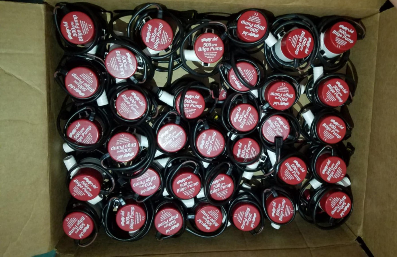 Rule Bilge Pump 500 GPH Marine 12V DC 3/4" Hose Submersible MADE IN USA NOS