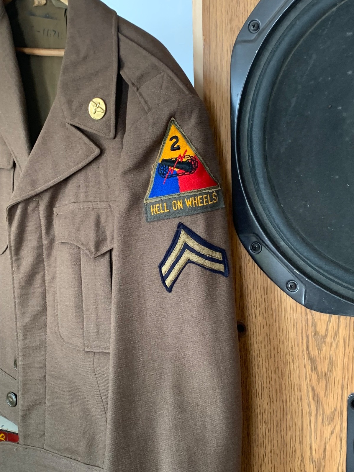 WW2 US ARMY IKE JACKET 2ND ARMORED DIVISION HELL ON WHEELS