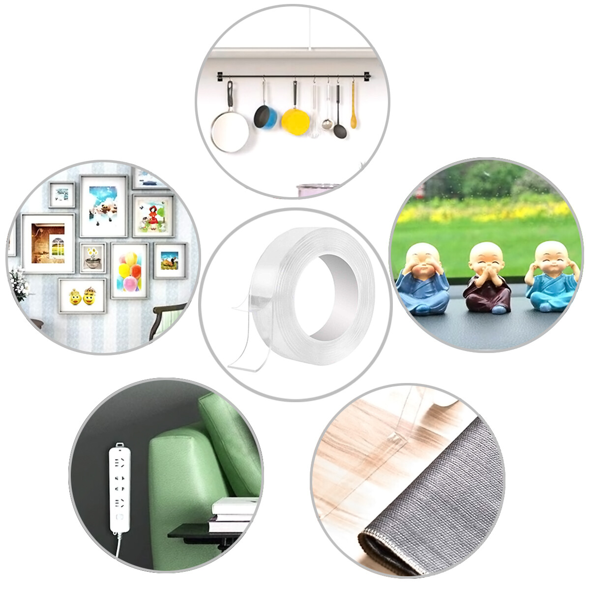 Double-sided Grip Tape Traceless Washable Adhesive Gel Nano Invisible Tape