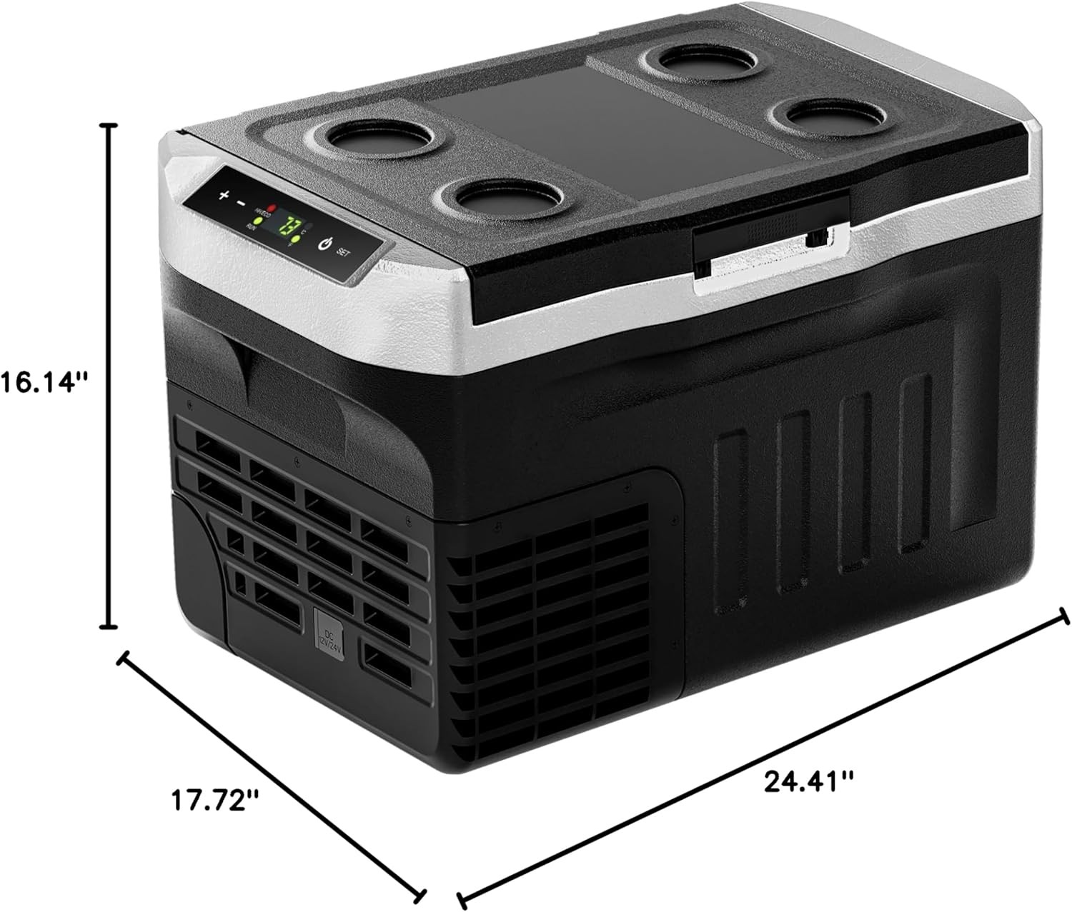 12V Portable Refrigerator Freezer -4℉~68℉ Car Cooler 12/24V DC 110V AC Camping