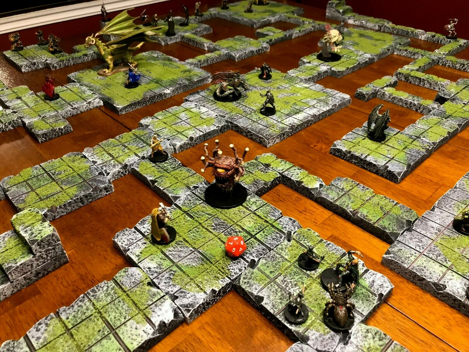Huge Dungeon Tile Modular Set Dungeons & Dragons Pathfinder d&d terrain 28mm