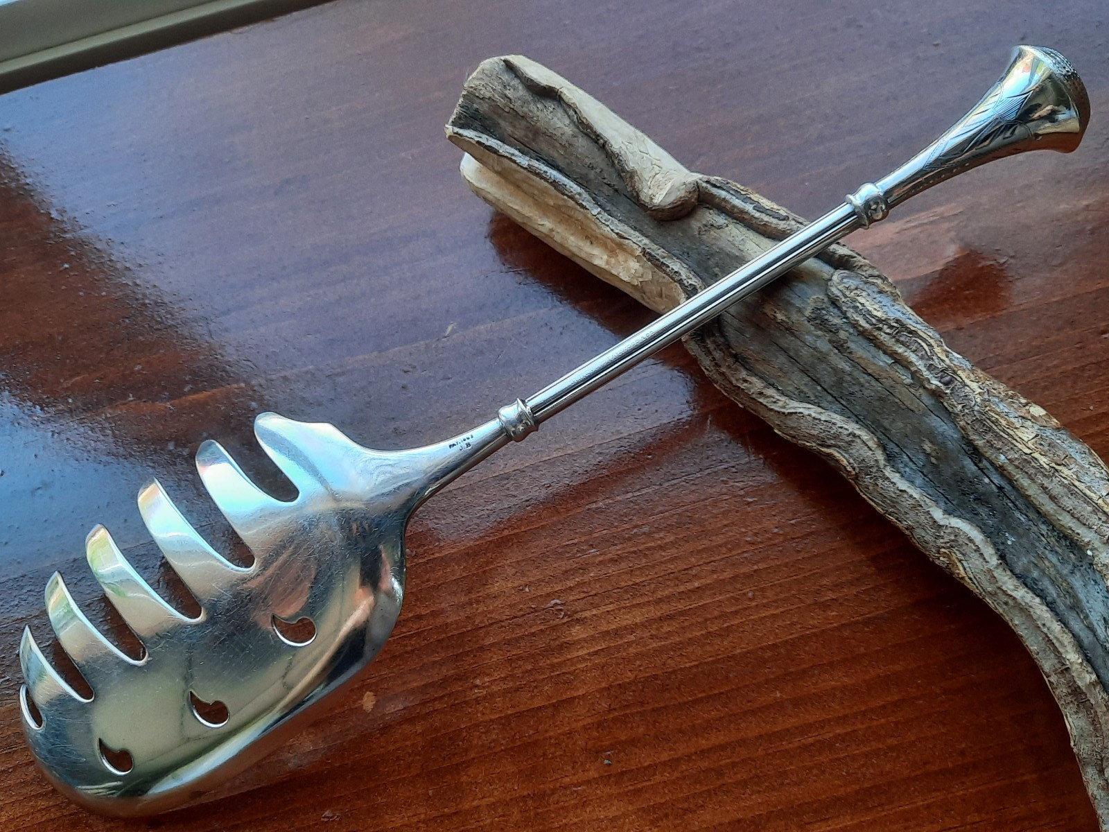 Coin Silver James Bingham Seal Top Macaroni Server, No Mono