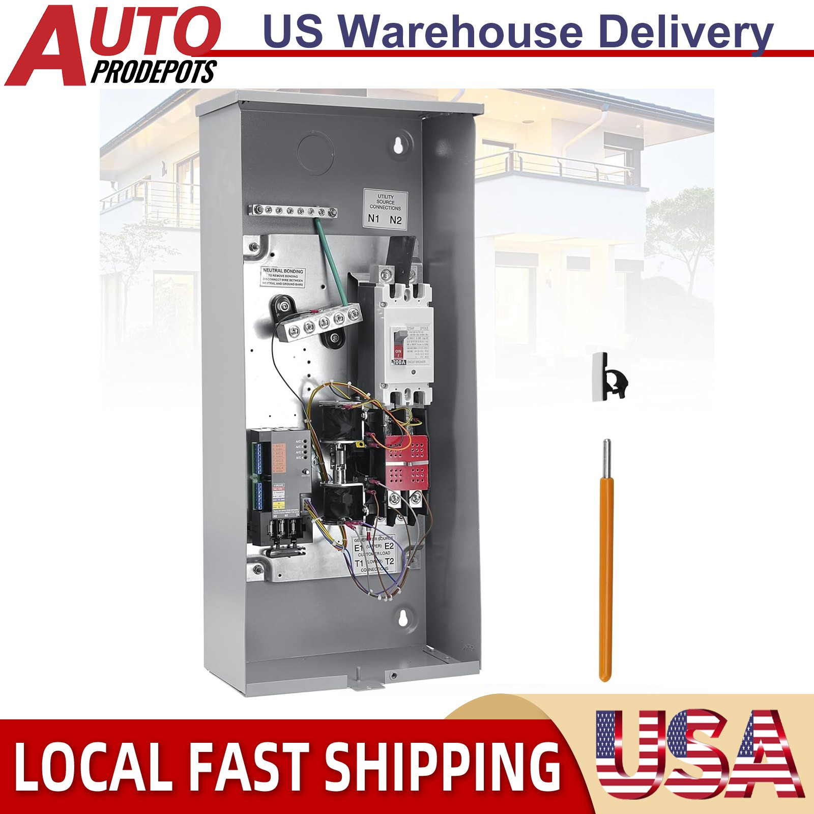 200 Amp Automatic Transfer Switch, 120/240V NEMA 3R Aluminum Enclosure