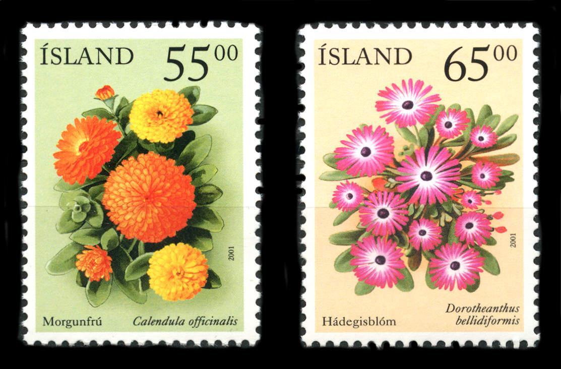 Iceland: 2001 Flowers (931-932) MNH