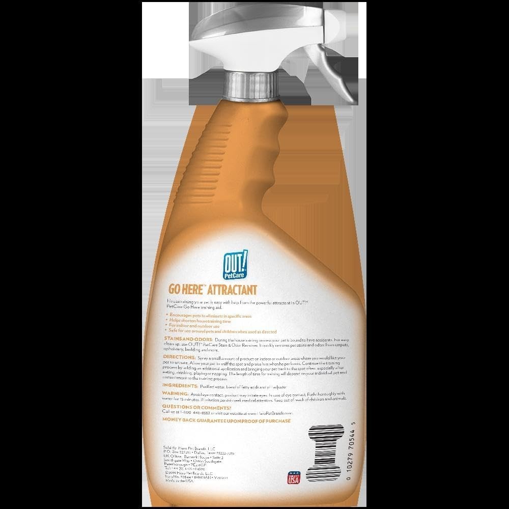 OUT! Go Here Dog Attractant Potty Training Spray for Puppies & Dogs 32oz, NEW!!!