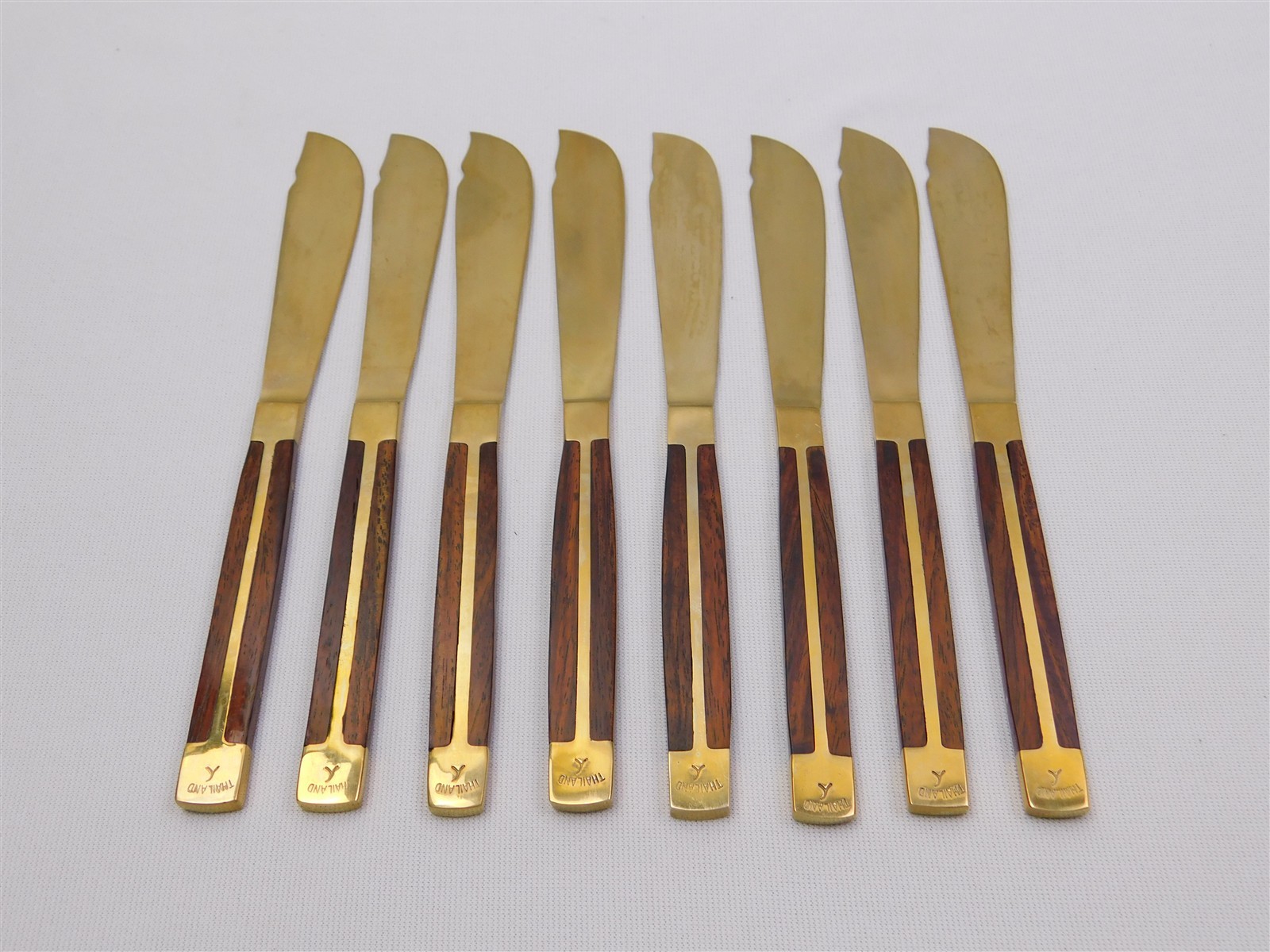 91Pcs JEAN-CLAUDE Bronze & Rosewood Flatware Set MCM Service for 8 + Service Pcs