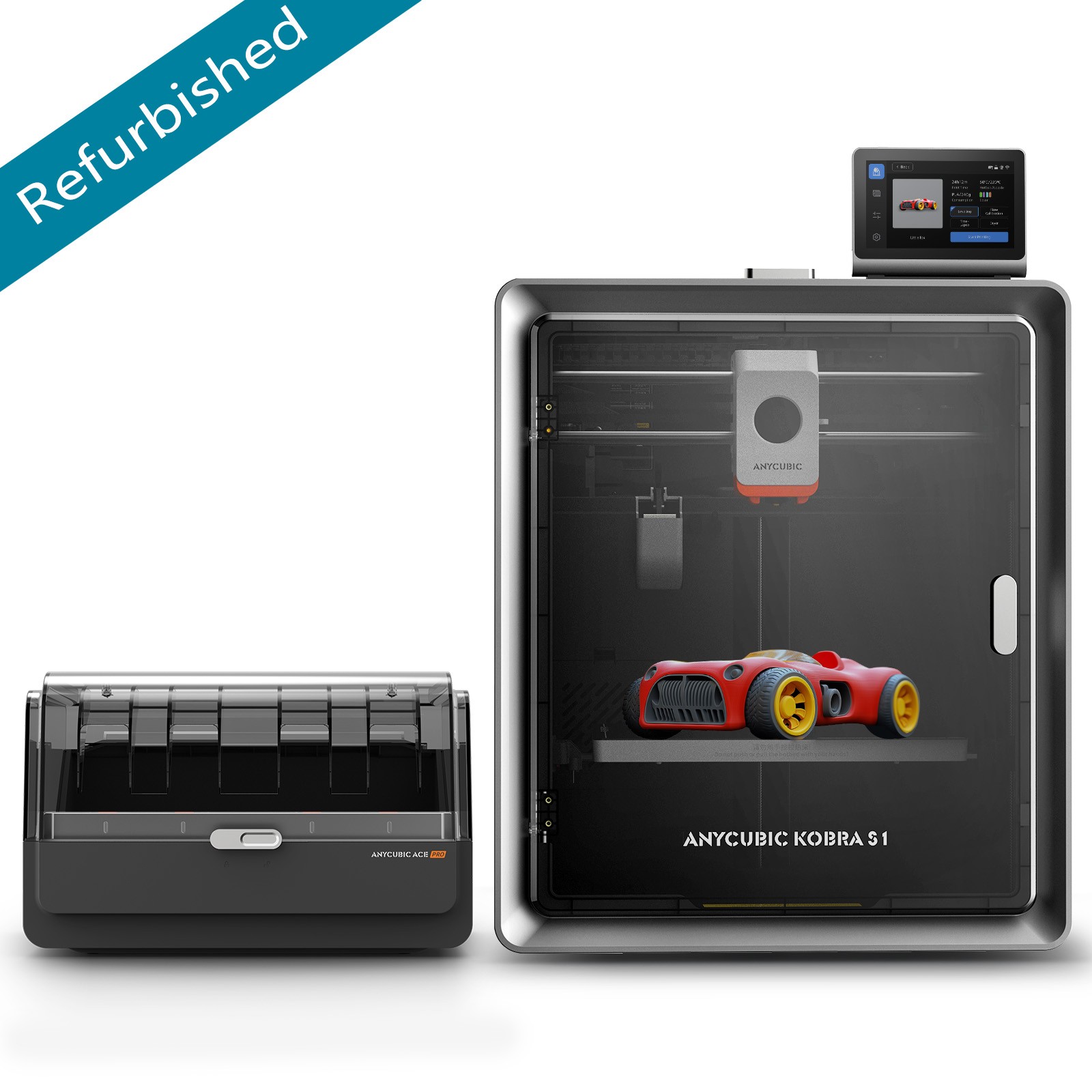 【Refurbished 90%】ANYCUBIC Kobra S1 Combo FDM 3D Printer CoreXY Multi-color Print