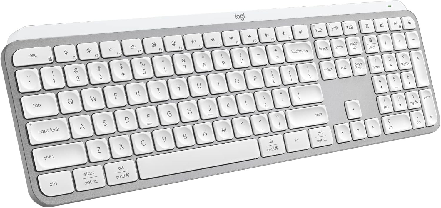 Logitech MX Keys S Wireless Keyboard, Low Profile Quiet Typing Bluetooth
