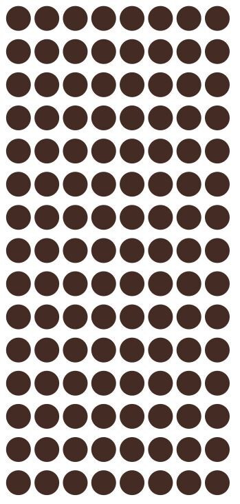 1/4" Brown Dots Round Vinyl Color Coded Inventory Label 1/4 Inch Dot Stickers