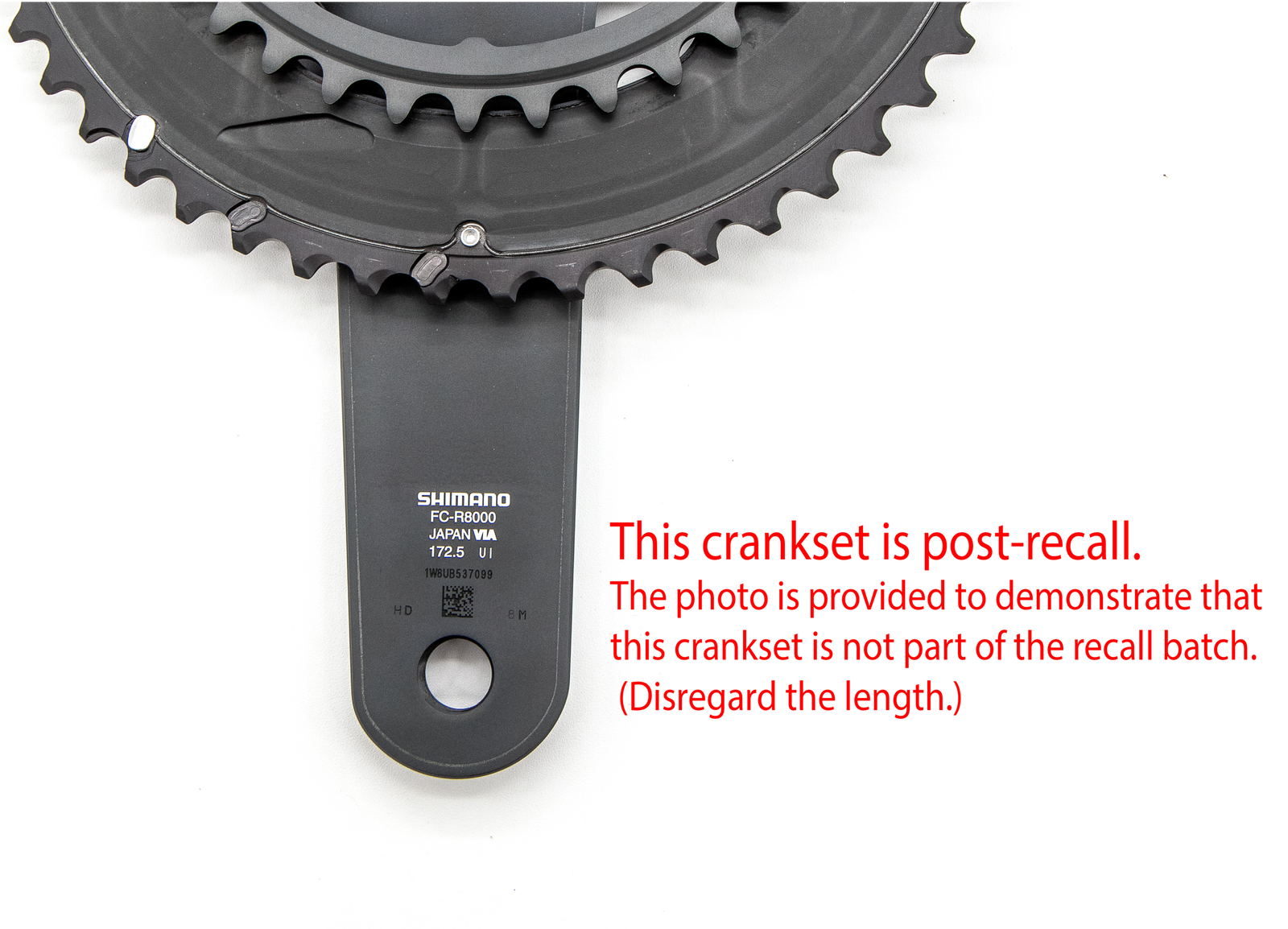 Shimano Ultegra FC-R8000 Crankset 52/36T 2x11 Speed - Production Code U Series