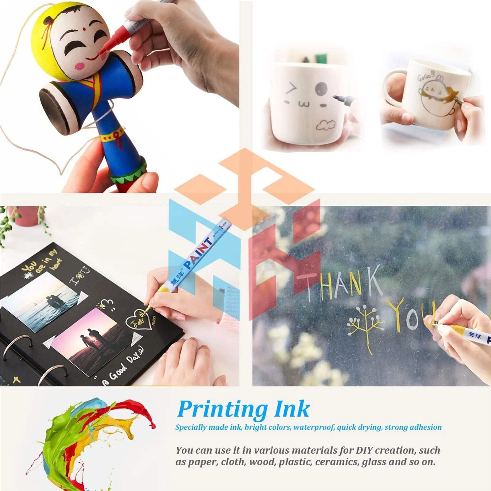 12/36 Acrylic DC marker pen Permanent Paint Water-Based Art Multifunction DIYpen