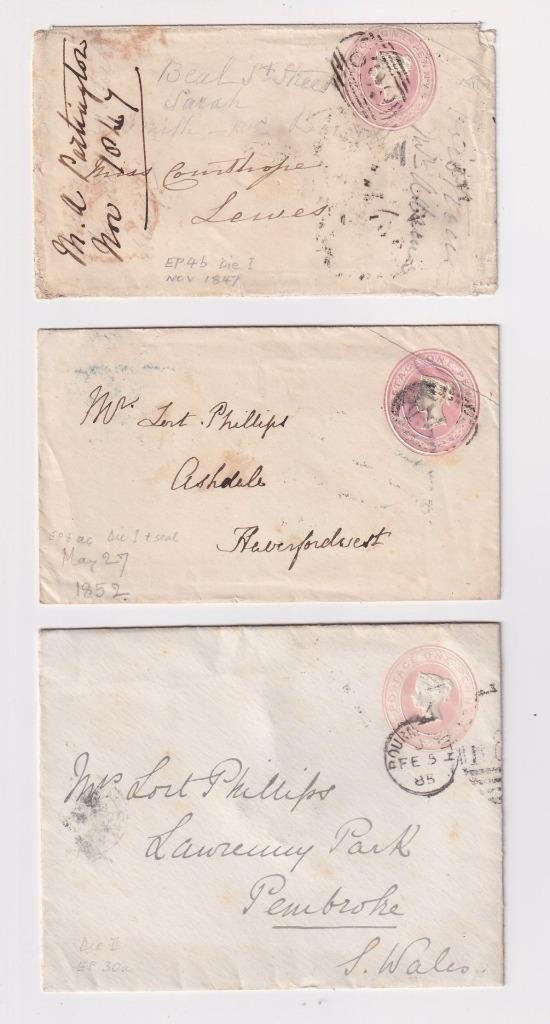 GB QV, EDVII, GV, GVI, QEII x 145 Stationery Registered, Envelopes, Lettercards.