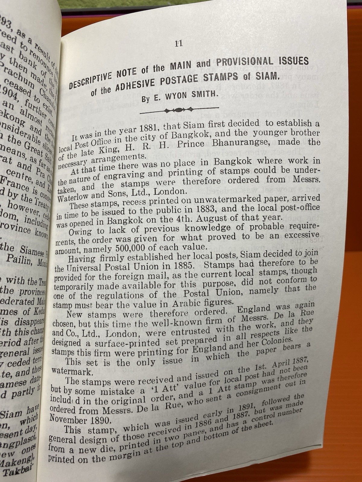 Descriptive Catalogue Of Postage Stamp And Letter Cards Of Siam 1883-1919 Free S