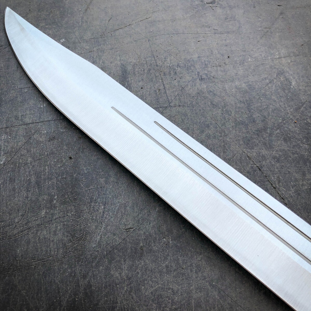 18" Tactical Stainless Steel Full Tang Fixed Blade Sword Machete w/ Wood Handle