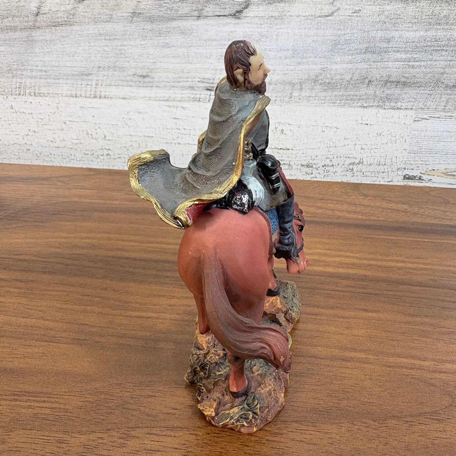 Civil War Stonewall Jackson Mounted Battle Scene Figure Hand Painted Resin 4"x5"