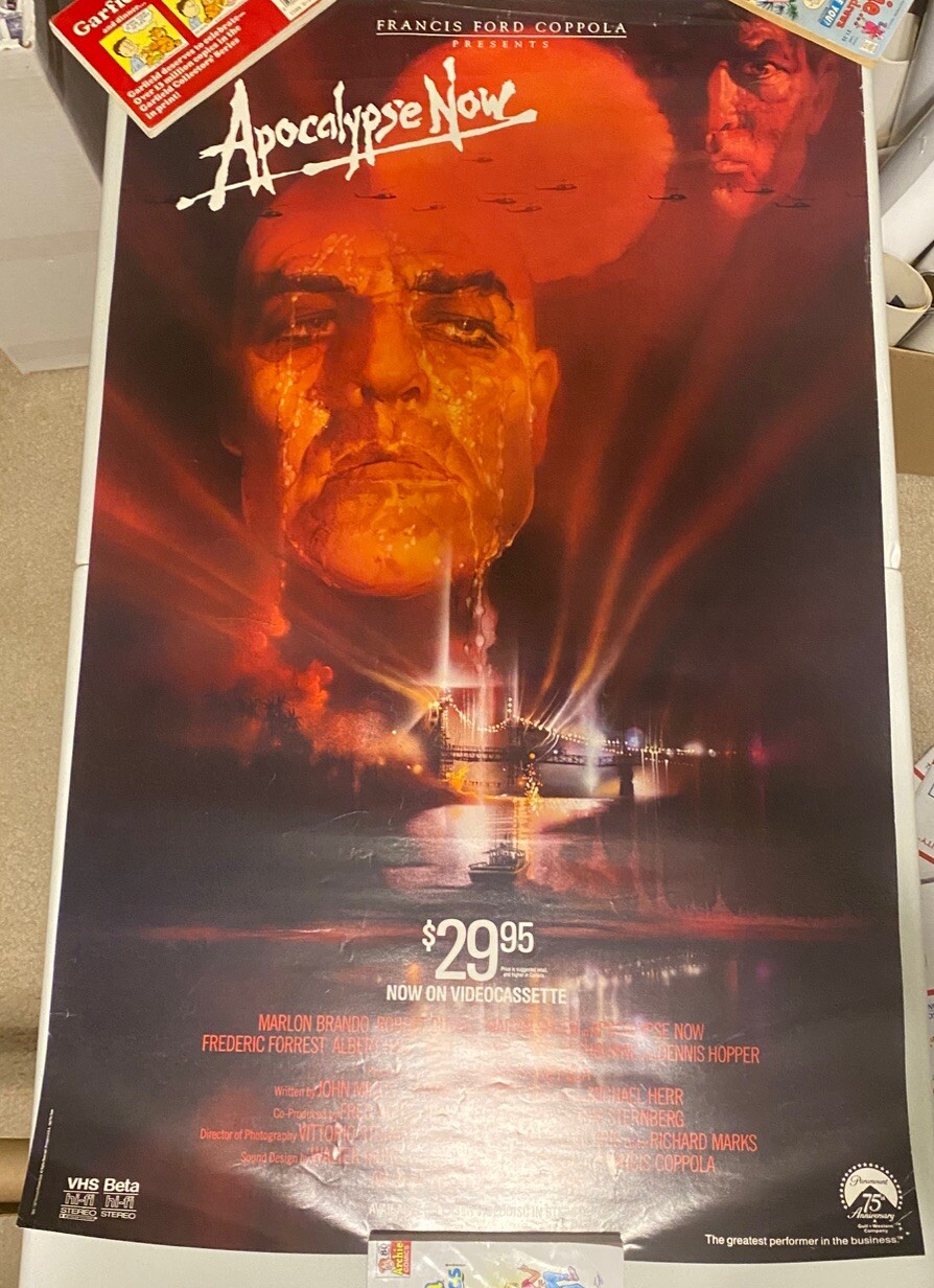 APOCALYPSE NOW Robert Duvall Marlon Brando Vintage WAR CLASSIC Home Movie Poster
