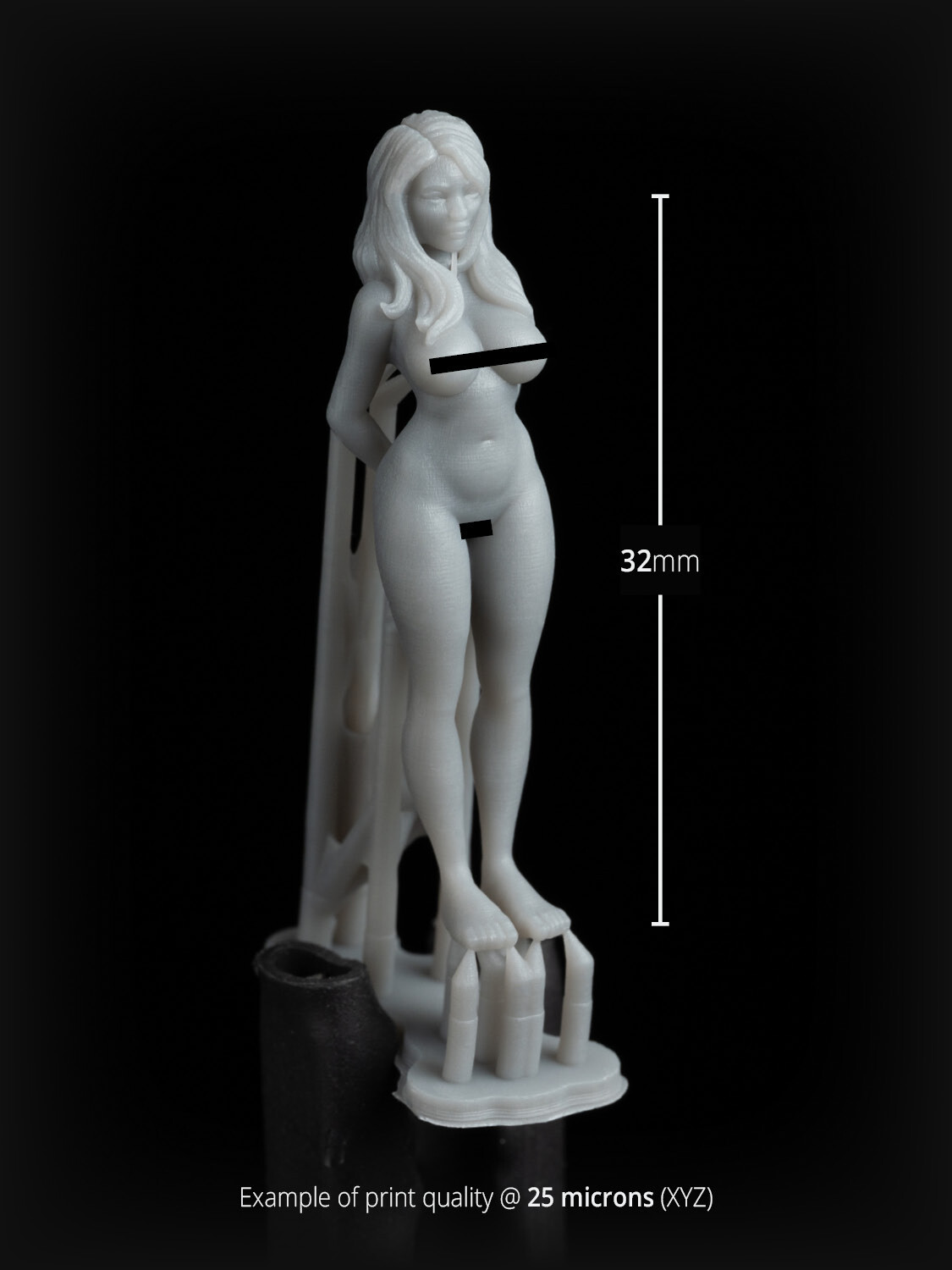 Hanging Prisoner Girl 152 - 28mm Scale Resin Miniature by Manufaktura Miniatures