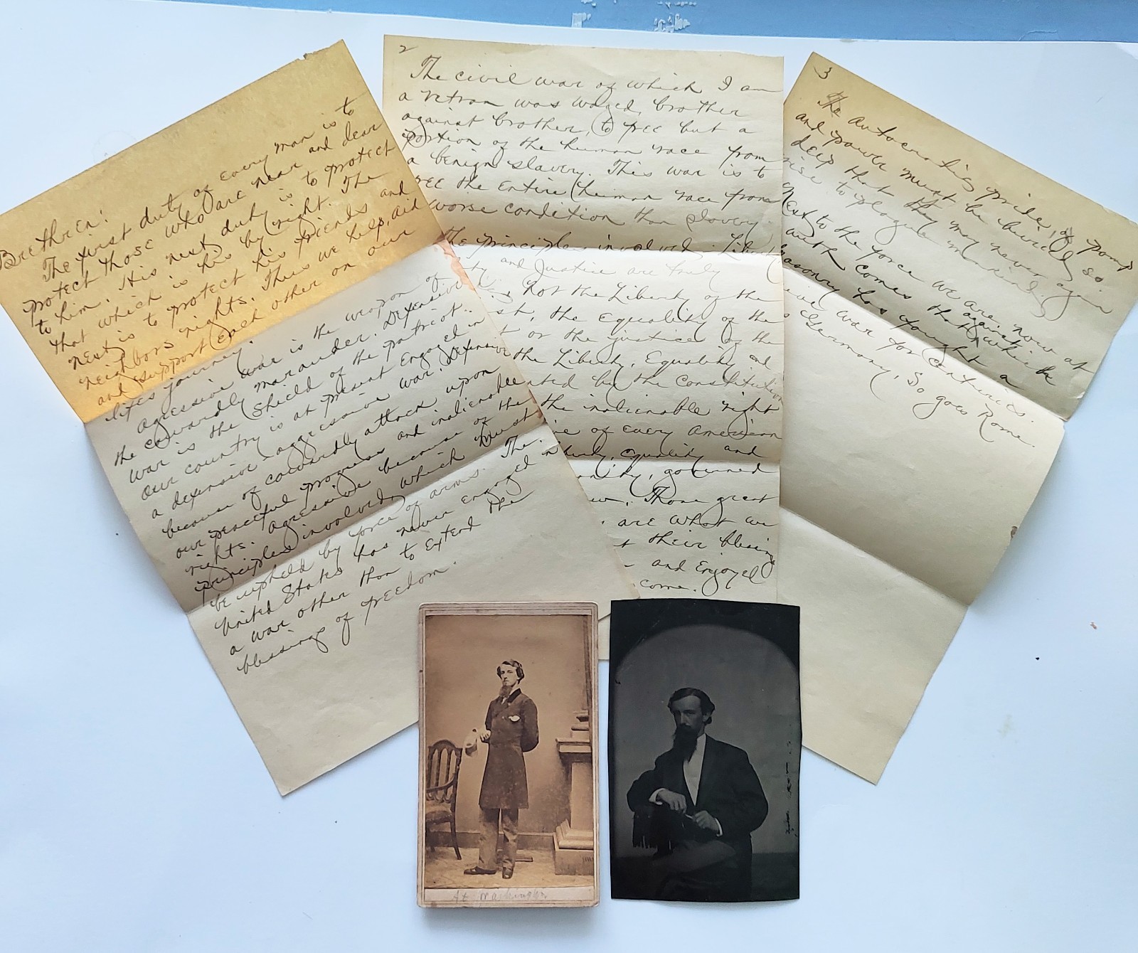 Vintage Lot Civil War Veteran 8th NY Infantry Masonic Speech WWI CDV Tintype NJ