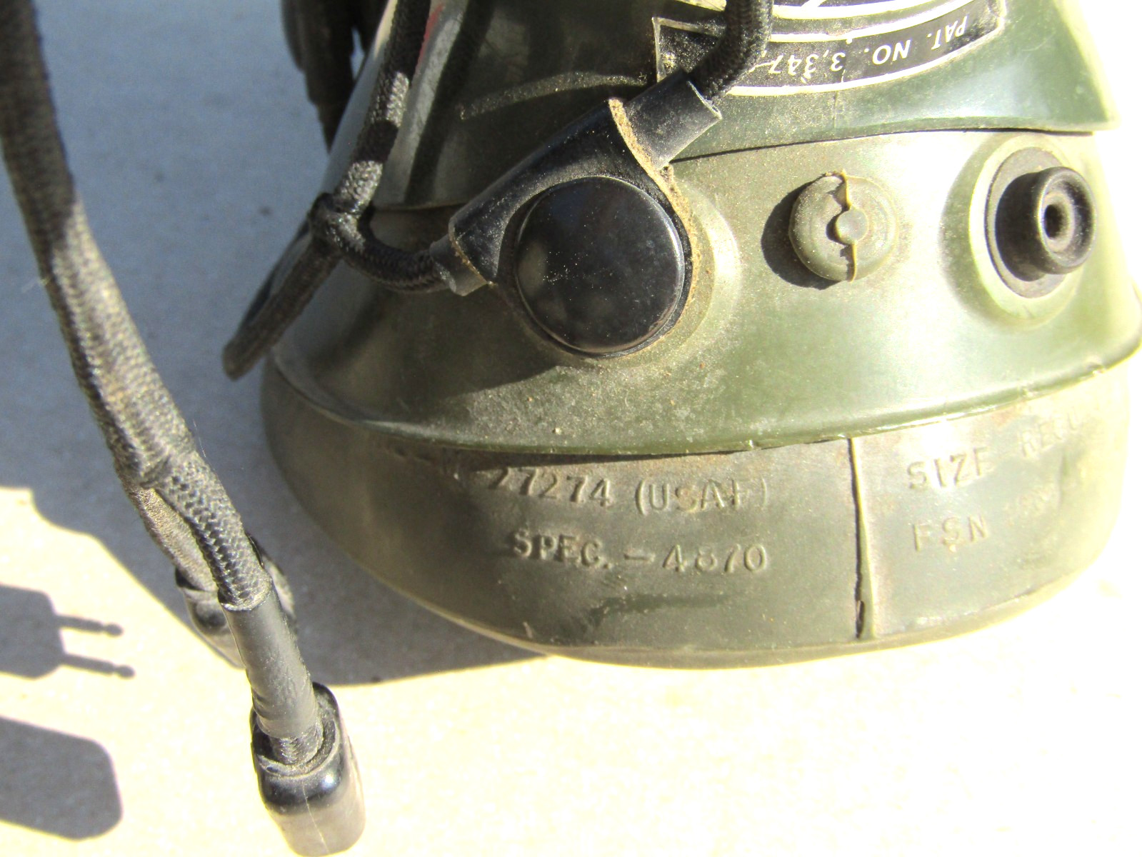 VIETNAM ERA PILOT OXYGEN MASK MBU-5/P SIERRA
