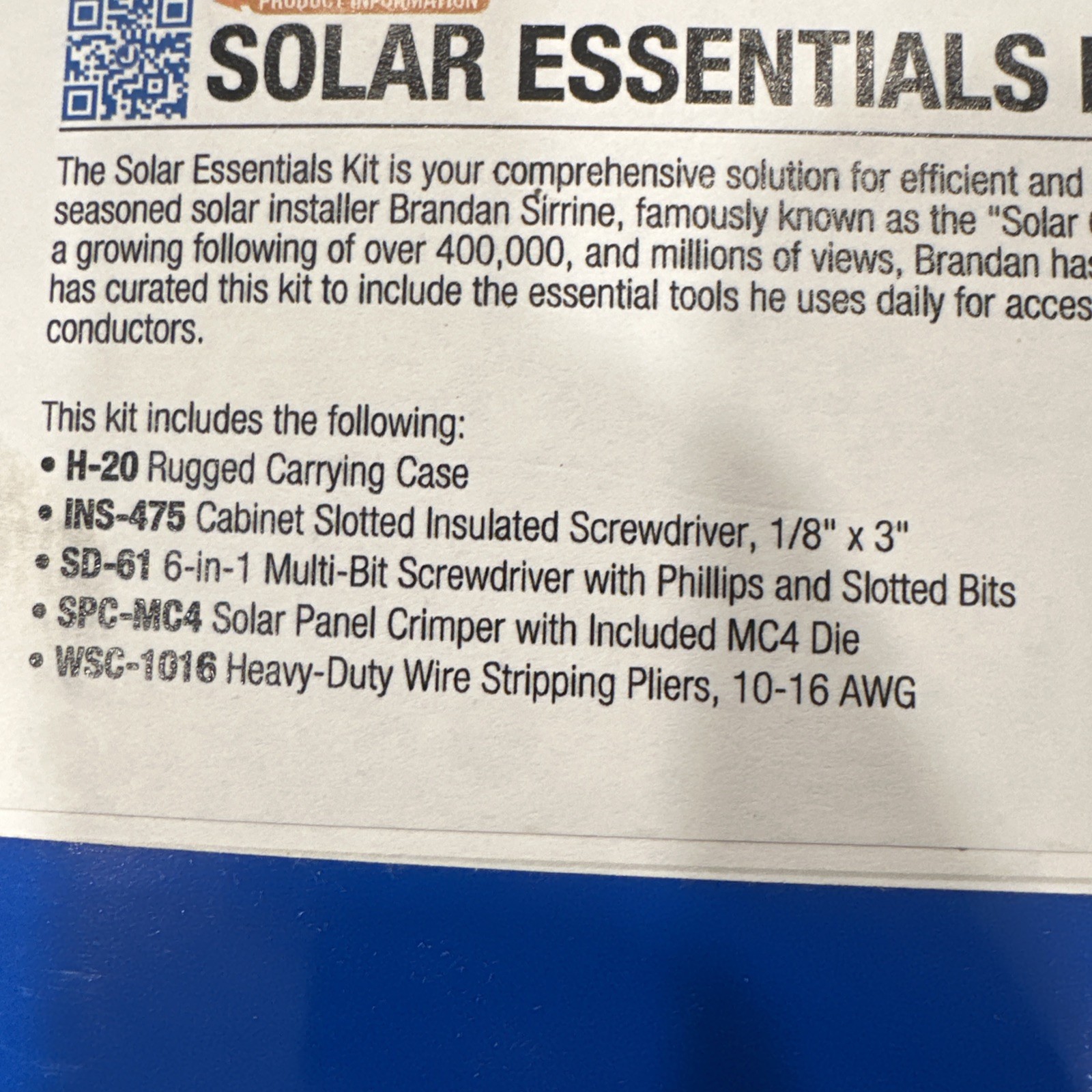 Jonard TK-96 Solar Technician Tool Kit 6 Piece Set - New
