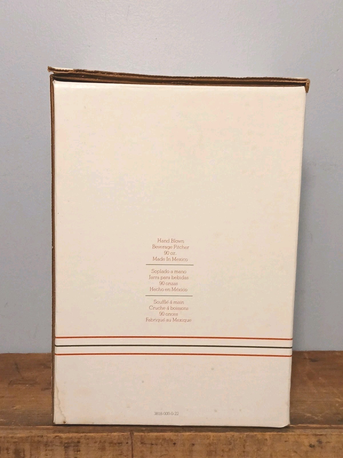 90 oz. Hand Blown Clear Glass Beverage Pitcher Clearly Glassware by Caisa - New