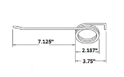10 of Rake Teeth 7.125" Tine x 2.1875" Coil x 3.75" Hook w/ 0.244" Wire T17350