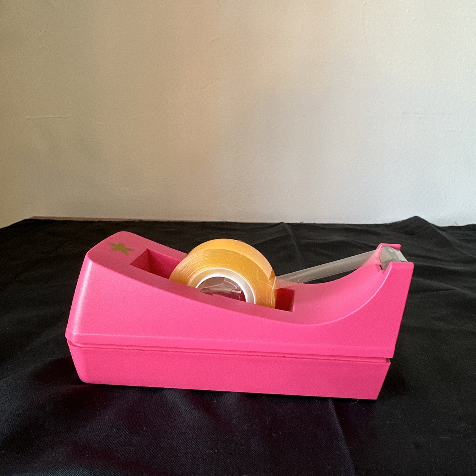 Vintage Scotch Tape Desk Dispenser Carnation Pink Weighted C-38 3M y2k office