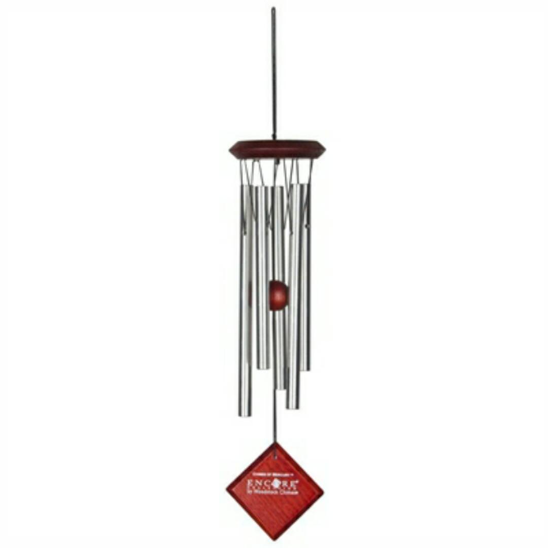 Woodstock CHIMES OF MERCURY Silver WIND CHIMES 14" NEW In Box