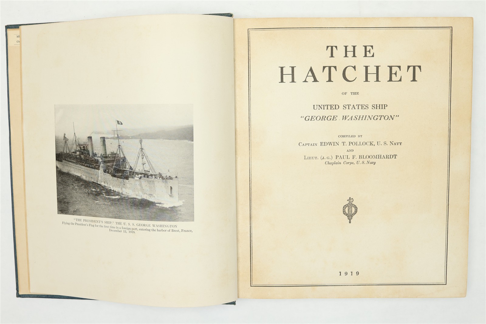 USS George Washington "The Hatchet" 1919 WWI Newsletter History Book