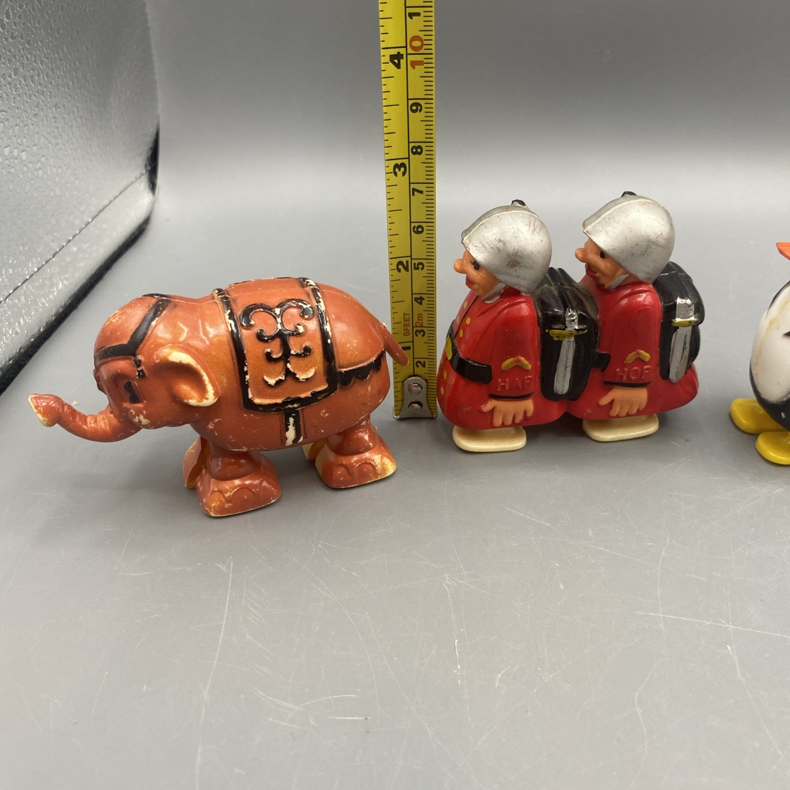 Vintage 1960’s Marx Ramp Walker Lot Of 5 Penguins/Sailors/Soldiers/Cat