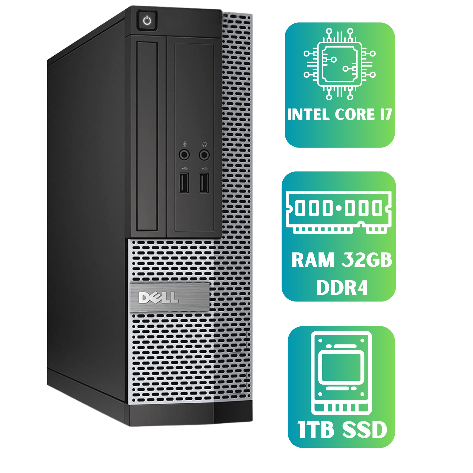 Dell OptiPlex Desktop SFF Desktop i3 i5 i7 Win 10/11 Pro 27" Monitor