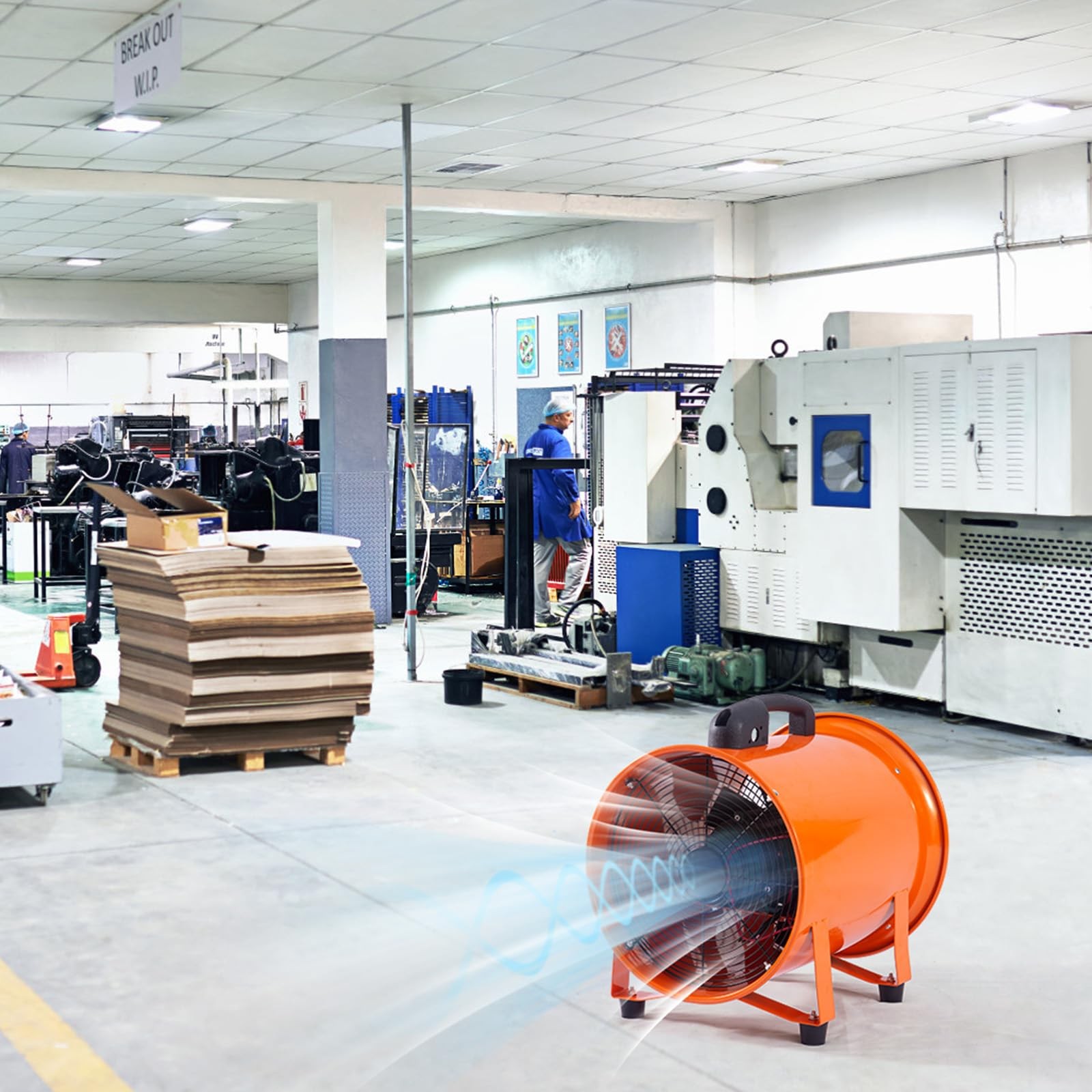 12 Inches 3500 CFM Utility Blower Exhaust Fan with 32.8 FT Duct