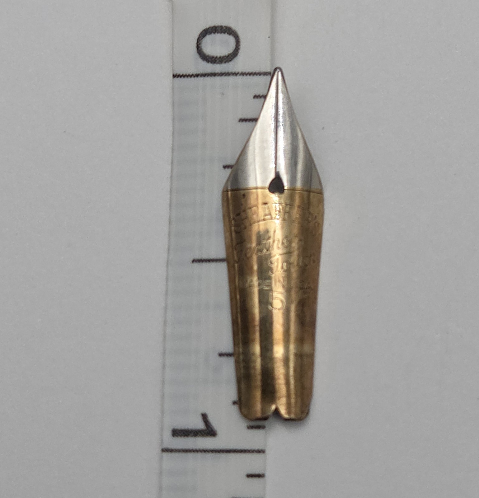 Vintage Replacement Sheaffer's 2 Tone 14k Gold #5 Feather Touch Fountain Pen Nib