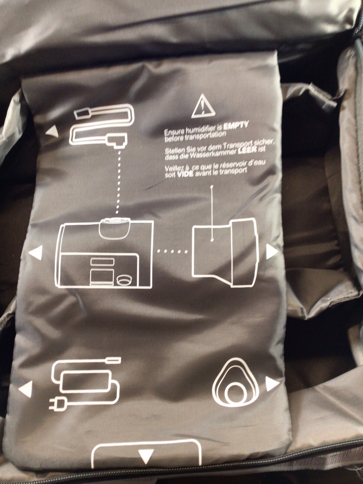 ResMed S10 CPAP Machine Padded Carrying Case/Travel Bag Gray (BAG ONLY)