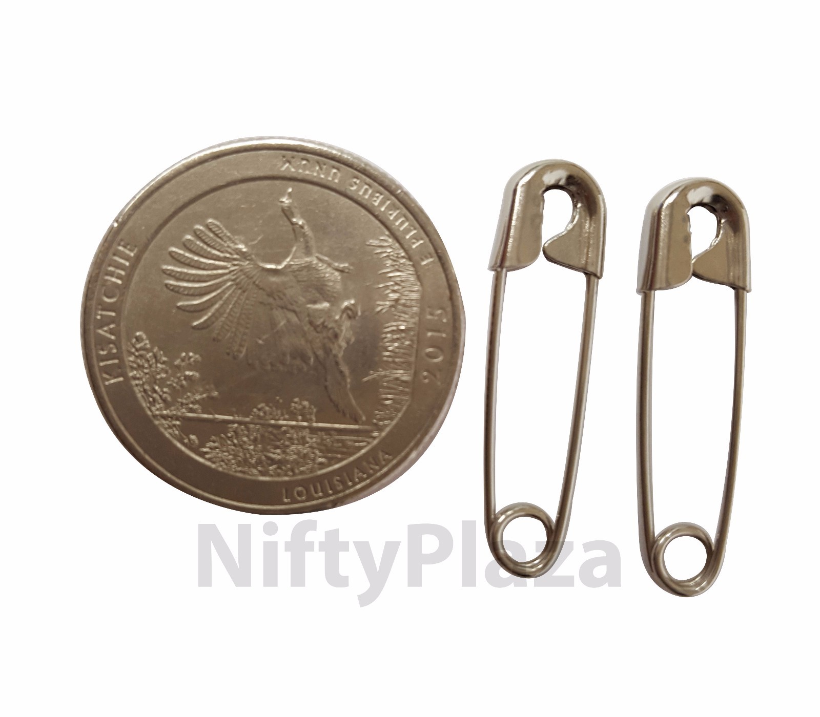 NiftyPlaza 500 Safety Pins Size 1-1/16" Heavy Duty Industrial Strength No Rust