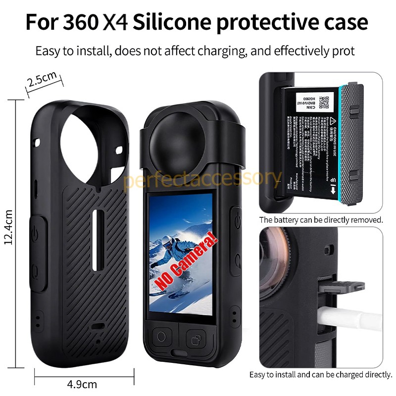 Camera Protective Cover Accessories Kit For Insta360 X4 Screen Film Lens Guard