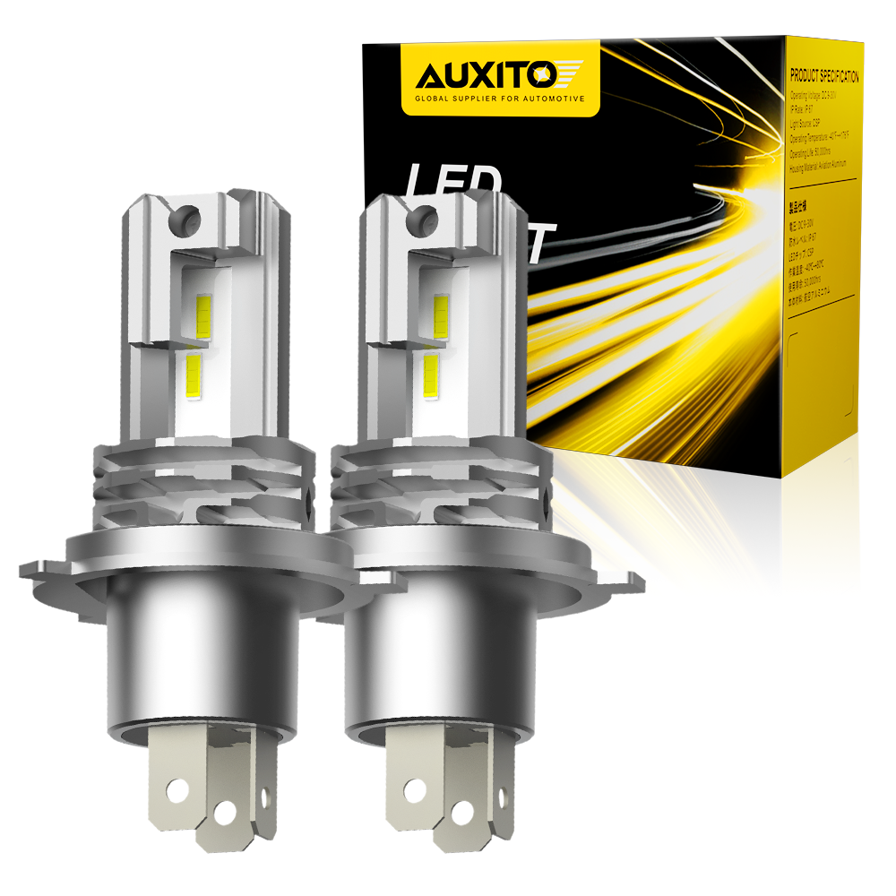 AUXITO Combo 2 H4 9003 LED Headlight Kit Bulbs High Low Beam Super White 60000LM