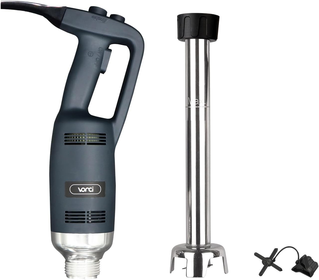 500W Commercial Immersion Blender, 16" SUS 304 Removable Shaft, Heavy Duty Power